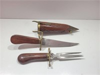 Vintage Hunting Knife & Fork Set