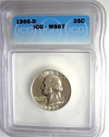 1955-D Quarter ICG MS67 LISTS $11500