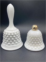 Milkglass Dinner Bell & Perfume Bottle