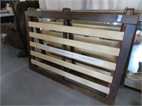 wooden bed frame 54" wide