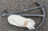 18" Boat Anchor & 15 Meters Of Nylon Rope