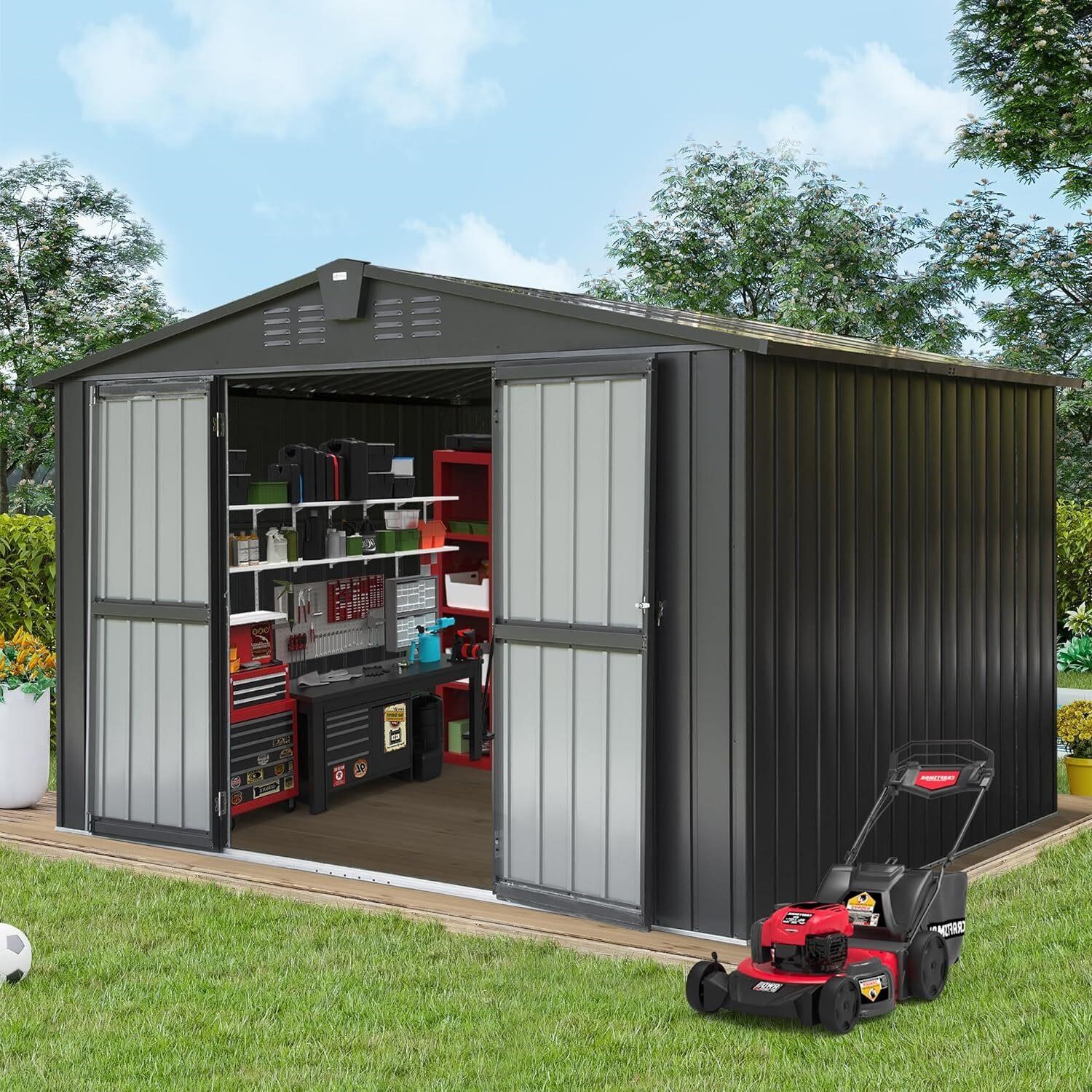 Domi Outdoor Storage Shed 10x8 FT  Metal Shed