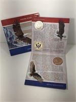 2008 Silver $1 Bald Eagle Coin & Medal Set