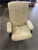 White Chair that Swivel & Reclines