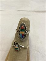 Sterling Indian Style Rings Sz 5&9