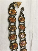 Contemporary Santa Bracelet & Vintage Tree Pin
