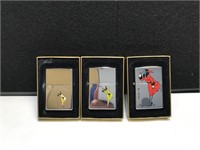 3 Zippo Windy Lighters with a Varga Girl