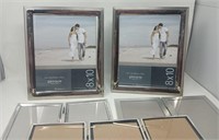 Silver Tone Picture Frames - 2 8x10 & 3 5x7 multi