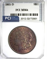 1921-D Morgan MS64 LISTS $435