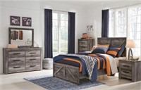 FULL ASHLEY WYNNLOW RUSTIC  4-PIECE BEDROOM GROUP