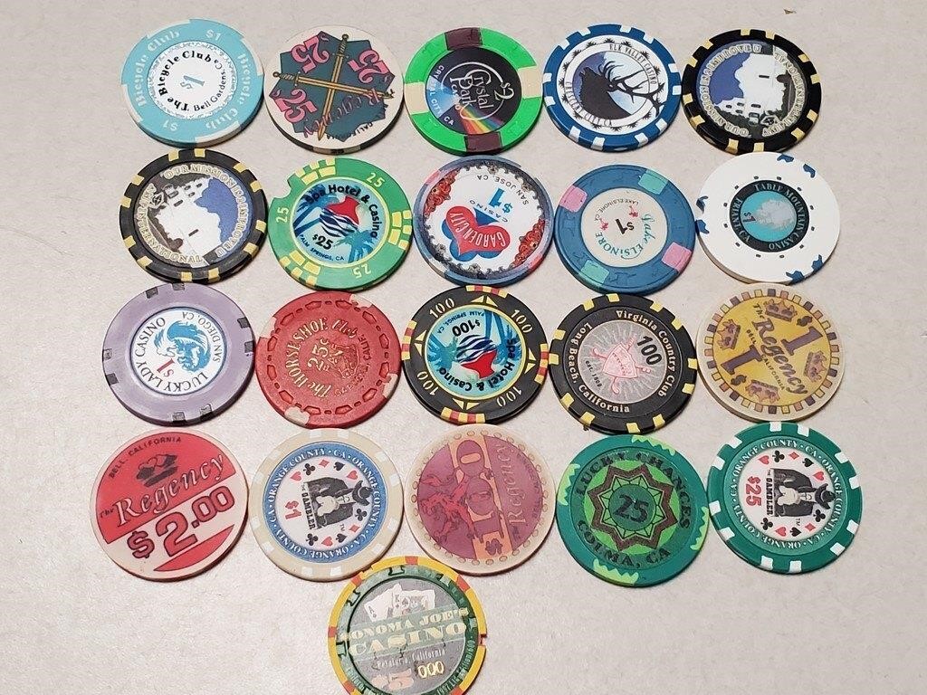 Huge Casino Chip Collection Timed Auction Part 1 of 3