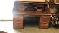 72 inch antique oak roll top desk