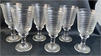 6 Libby Sirrus Ribbed Water Goblets