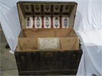 Unusual Large Dome Top Trunk with Insert