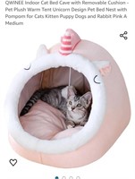 Indoor Cat Bed Cave with Removable Cushion - Pet