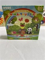 LVKids 4 Wooden Animal Puzzles NEW