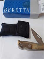 Beretta Pocket Knife w/ Holder