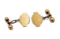 Australian Art Deco 9ct rose gold cufflinks
