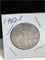 1942 p Walking liberty half dollar