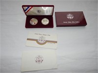 1984 Olympics 90% Silver Dollar 2 Coin Set