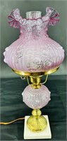 Fenton Dusty Rose Opalescent Embossed Rose