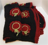 Crochet Floral Throw Blanket