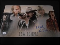 LEW TEMPLE SIGNED 11X17 PHOTO JSA COA