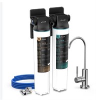 Under Sink Water Filter With Brushed Nickel Fauce