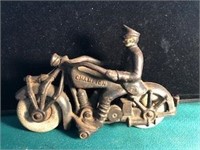 Antique Cast Iron Hubley “Champion” Toy Motorcycle