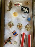 Case with Vintage Military Items