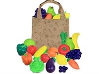 Pretend Play Fruit & Vegetable & Canvas Tote Bag