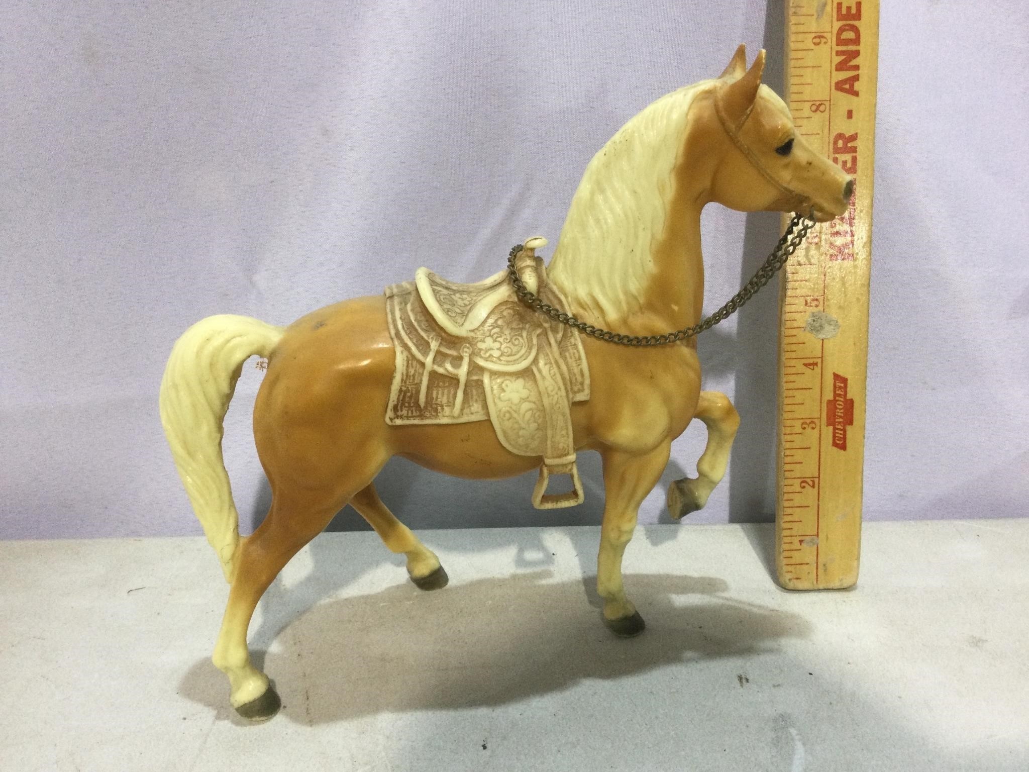 Plastic Molded Horse, Cheyenne Western Prancing