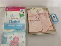 Vintage Baby Outfit and Blankets- Carter's has
