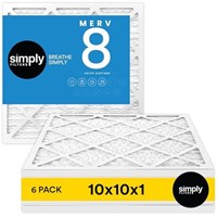 Simply Filters 10x10x1 MERV 8, MPR 600, Air Filter