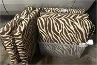 Zebra Print Outdoor Cushions