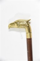 Vtg Brass Eagle Head Walking Cane - 2 Pieces