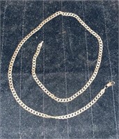 .925 Silver Necklace 24" 21 grams