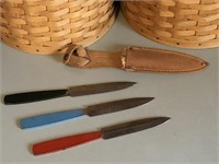 Set of 3 Throwing Knives w/Sheath
