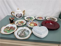 Decor Plates, Trinket Box, Figurine, Teapot