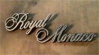 Vintage Dodge Royal Monaco Car Badge Logo