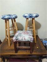Collection of three stools