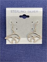 Sterling silver bear earrings