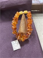 Vintage hand strung amber bracelet
