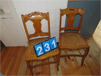 2 CANED BOTTOM CHAIR