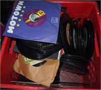 Vintage 45 Rpm Records Milk Crate Filled Lot