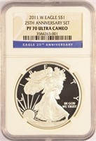 Perfect Proof 2011 Silver Eagle From 5 Piece Set.