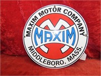 11.75" Maxim Motor Company. Sign.