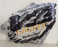 Budweiser light ice draft metal beer