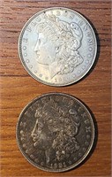 2 - 1921 Liberty Silver Dollars