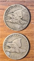 1857 & 1858 Flying Eagle Pennies